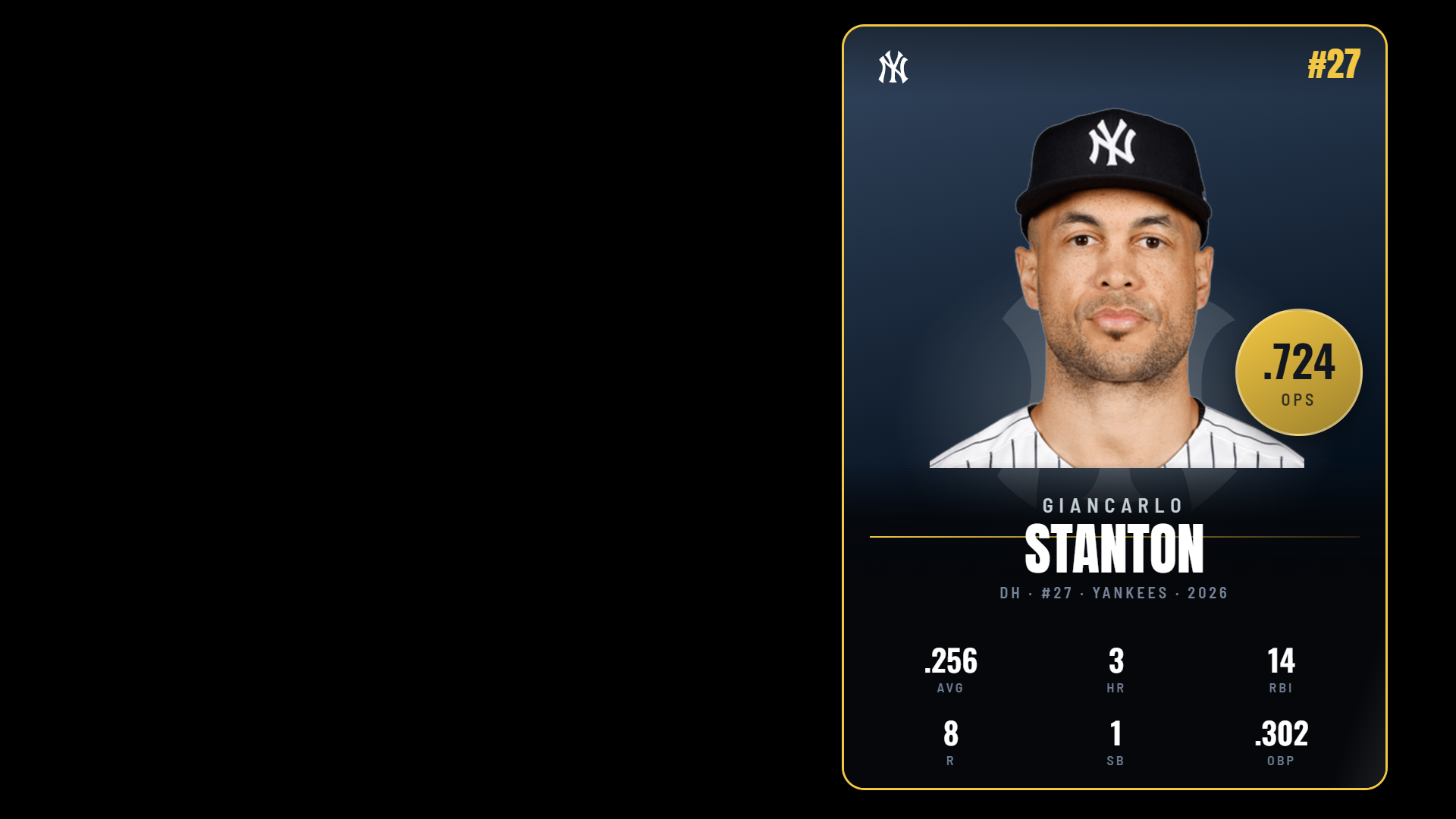 A player trading card graphic
