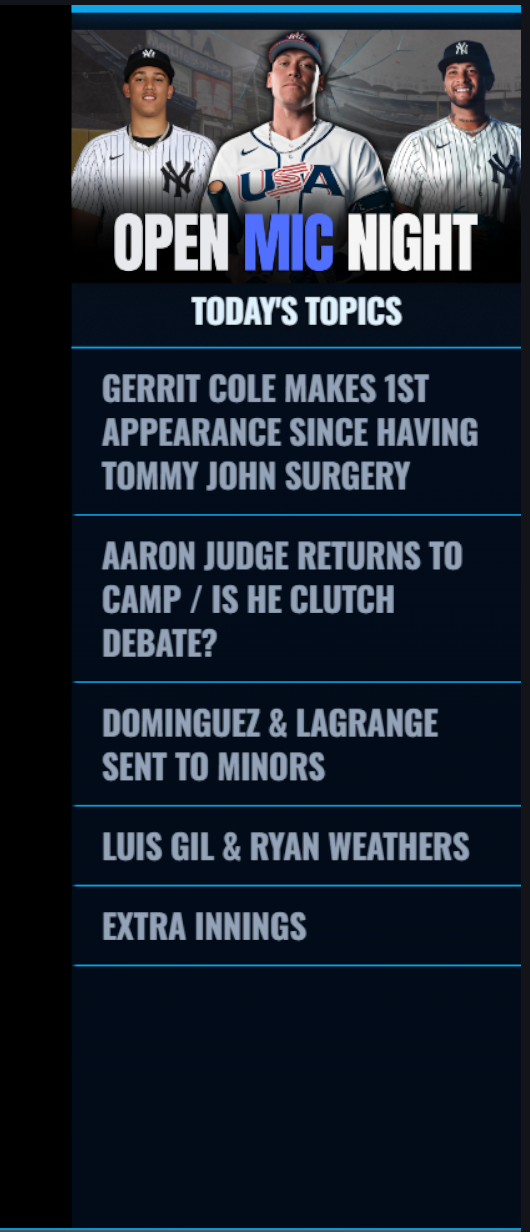 Topics Panel